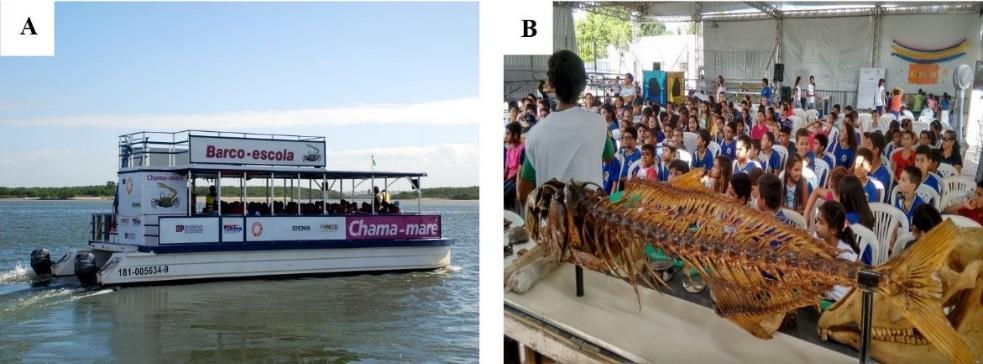 globais e regionais, através de atividades educativas e recreativas, como mostrado na Figura 2 (A e B) (IDEMA, 2013).