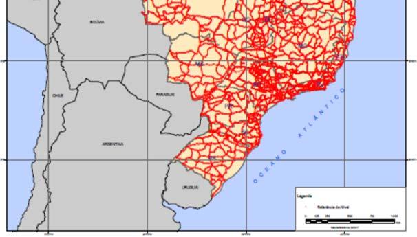 As altitudes no Brasil são determinadas a partir da Rede Altimétrica Brasileira, estabelecida e mantida pelo IBGE (Figura 17).