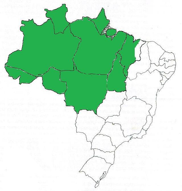 Vejamos no mapa a localização de cada comunidade estudada: Mapa 1: Território Brasileiro com delimitação da Amazônia.