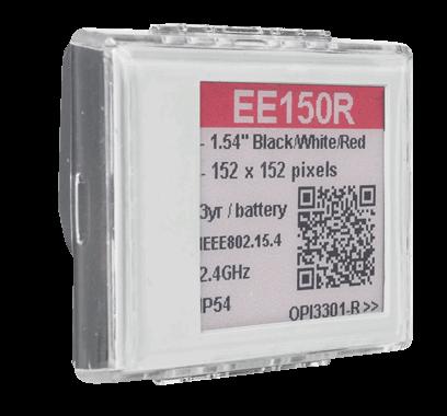 EE-150R OPERATION CPU: CC2533-F96, 8051 core 8-bit MCU CLOCK FREQUENCY: 32 MHz MEMORY INTERNAL ROM: 96 kb INTERNAL RAM: 6 kb OPERATING INDICATORS RANGE: 25 meter indoor; 100 meter open-field DISPLAY