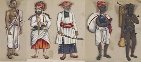 Sistema de castas na Índia Imagens: Beinecke Rare Book and Manuscript, exibidas da esquerda para direita: (a) Autor desconhecido / public domain, (b)