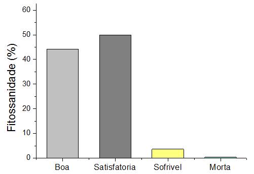 75 Figura 18 Condições fitossanitárias de indivíduos arbustivo-arbóreos no acompanhamento viário urbano de Centenário do Sul - PR Fonte: O Autor, 2016 Em termos de distribuição de espécimes com