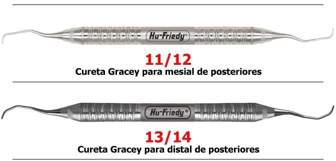 INSTRUMENTAIS PARA PERIODONTIA: CURETAS PERIODONTAIS GRACEY Retira o cálculo das superfícies dentais