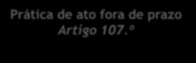 º Prazo para termos e mandados Artigo 106.