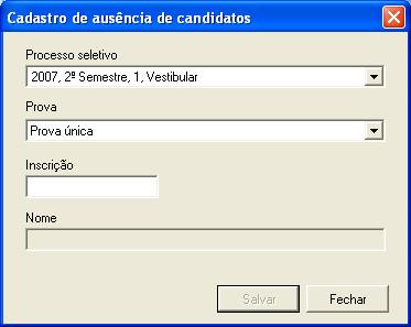 19. Cadastro de ausência de candidato - PSE_IncluirExcluirAusencia.dll Permite informar a ausência do candidato, informando o processo seletivo e prova nos quais o mesmo não compareceu. 20.