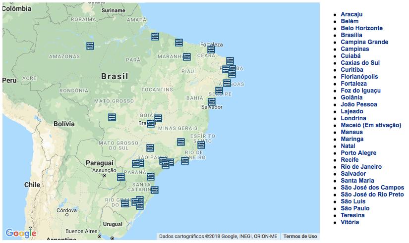 Localidades em