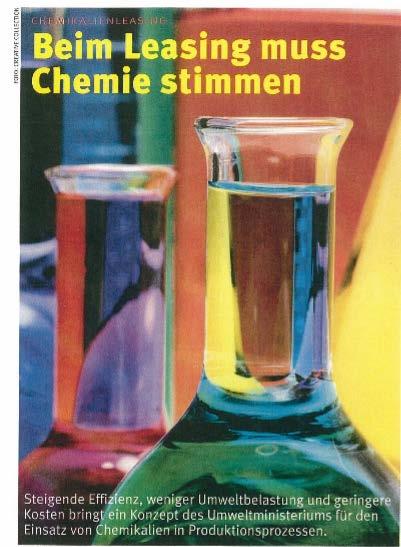 "Deutsche Welle (Alemanha) Chemical Leasing deixa incentivos na indústria química de ponta-cabeça Chemical Industry Digest (India) ChL permite que as empresas estejam melhor posicionadas para