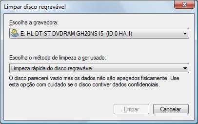 Ferramentas 2. Selecione a mídia removível no menu suspenso Mídia Removível. 5. Clique no botão.