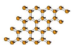Figura 3.8: Geometria da célula unitária de Grafeno contendo 32 átomos de carbono. A Figura 3.
