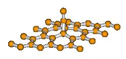 exibiu um pico no nível de Fermi. Figura 3.19: Densidade de estados da adsorção de um átomo de carbono na camada de Grafeno.