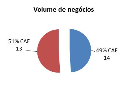 Figura 1: - Estrutura por setor de Atividade Económica (2011) Nota: CAE 13: Fabricação de têxteis; CAE 14: Indústria do vestuário Fonte: Central Balanços, Banco Portugal, Análise Setorial da