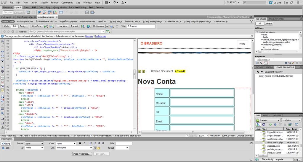 Nova conta Nesta página de registo será pedido ao novo utilizador o seu e-mail e uma