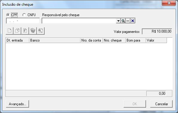 Após, informe qual o tipo de pagamento que será utilizado no movimento. Como exemplo para movimentação de cheque, escolheremos o tipo de pagamento Cheque. Por fim, clique sobre o botão Fechar ticket.