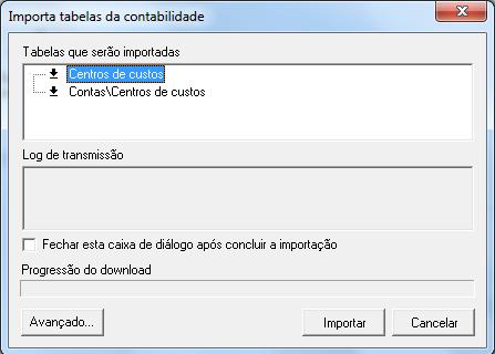 6.1 Importação de Tabelas CAI_ImportacaoTabelasContabilidade.