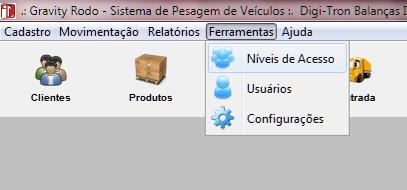 Exemplo de perfil com acesso às configurações: Após criado o perfil, deve-se cadastrar um usuário com o