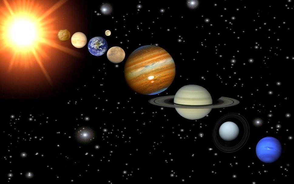 O Sistema Solar O Sistema Solar é um conjunto de planetas e outros corpos celestes que giram em volta de uma estrela