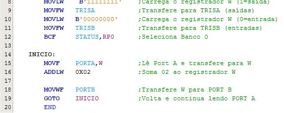 PIC 16F877A Exemplo de