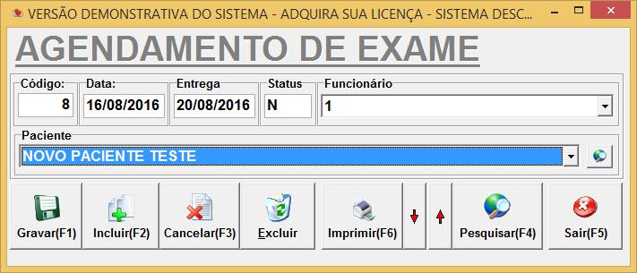 Página 18-32 Tela para pesquisa e baixa de consultas agendadas, filtro por data para mostrar os pacientes que estão agendados no dia que já foram confirmados, um duplo clique sobre o paciente abrirá