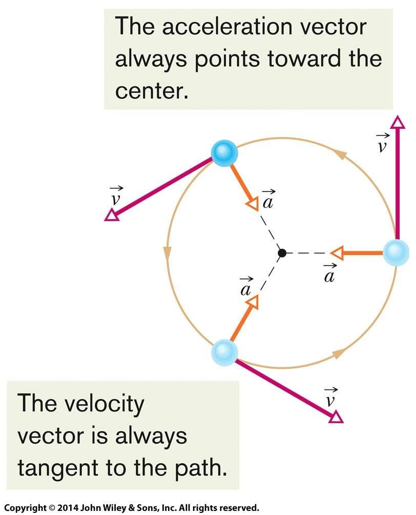 Movimento Circular Uniforme Uma partícula está em movimento circular uniforme se: Descreve uma trajetória circular ou um arco de circunferência Em velocidade escalar constante Percebam que a