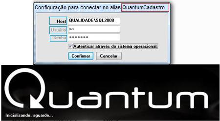 Após a restauração da Base com as diretrizes, executar novamente o Quantum Server, ele irá solicitar que informe o nome da instância do