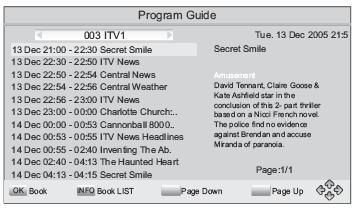 Mover um canal de TV ou rádio 1. Selecione o canal preferido e prima a tecla VERMELHA. Aparecerá um símbolo de mover. 2. Prima / para mover o canal. 3. Prima OK para confirmar. 4.