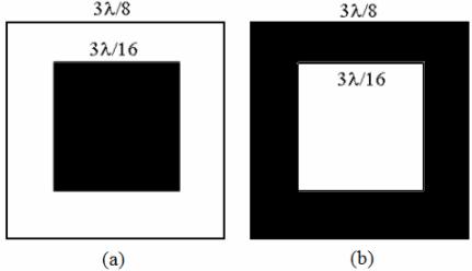 57 CAPÍTULO 3. GEOMETRIA FRACTAL Fig. 3.15. Elementos iniciadores para as FSSs com elementos fractais: (a) patch; (b) abertura. A Fig. 3.16 mostra os resultados obtidos com os elementos de patch e abertura da Fig.