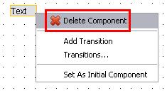 2 Excluir Componente Esta funcionalidade permite excluir um componente de uma tela.