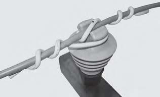 Laço Plástico Topo Distribuição: Seção 7 Acessórios para Re Compacta O Laço Plástico Topo é utilizado para fixação dos cabos cobertos nos isoladores pino aplicados no braço tipo C ou em cruzetas.
