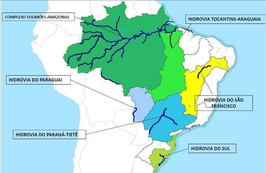 Possui 1.495 km de vias navegáveis, podendo chegar a 6.900 km caso sejam realizadas obras de infraestrutura nos rios Grande, Paranaíba e outros afluentes do rio Paraná.