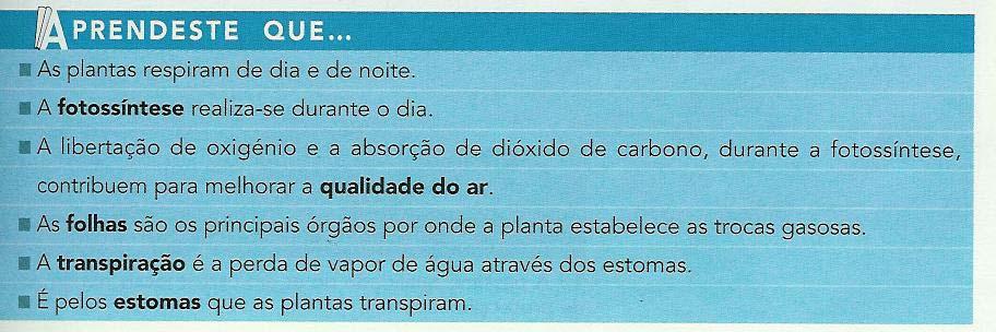 vamos analisar uma banda desenhada que nos alerta para a importância de as preservarmos Figura 29 Síntese de conteúdos apresentada na página 29 do manual adoptado Parte 2 [A denominada banda