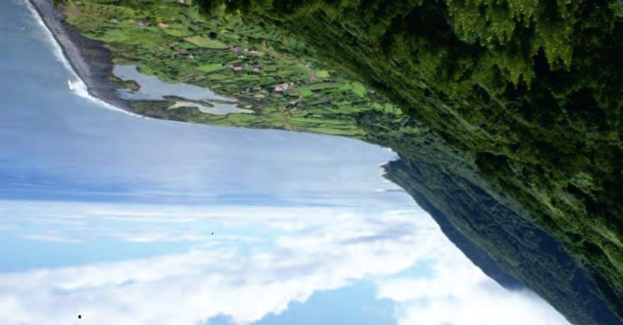 15. A Fajã dos Cubres, na ilha de São Jorge, no arquipélago dos Açores, ilustrada na Fotografia A, é considerada uma área de paisagem protegida e está classificada como Sítio de Importância