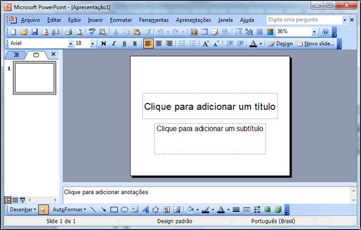 POWERPOINT 2003 PowerPoint é o editor de apresentações do pacote Microsoft Office. TIPOS DE ARQUIVOS Através do PowerPoint podemos salvar arquivos com diversos tipos de extensão.