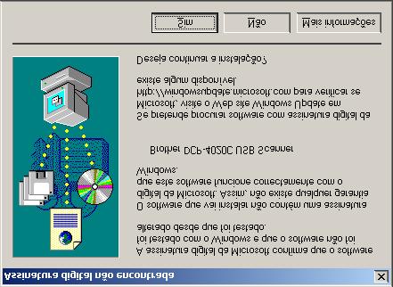 Apenas Windows 2000 Professional Verifique se cumpriu as instruções em 1 a F das páginas 10 a 12. Configurar o DCP G Ligue o cabo USB ao PC e depois ligue-o ao DCP.