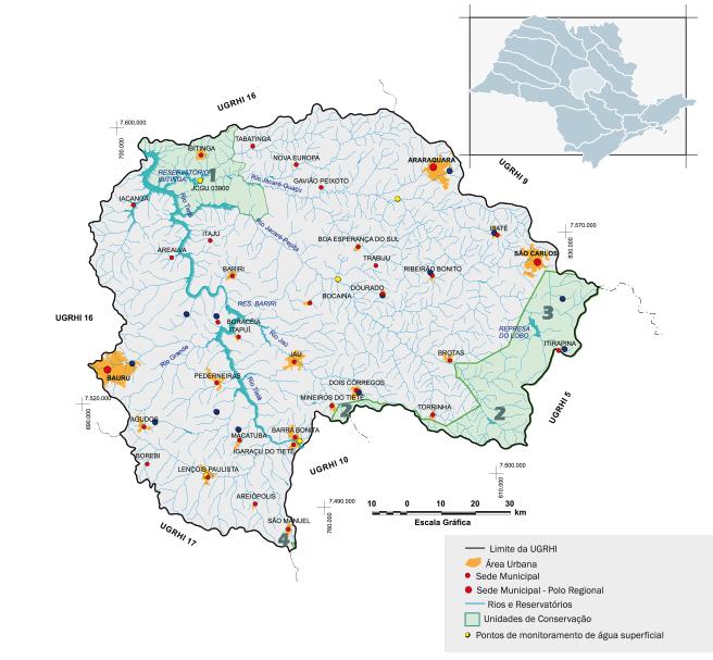 A bacia hidrográfica do Tietê/Jacaré (SP 16) Principais atividades econômicas: Estão ligadas principalmente à agroindústria (açúcar, álcool, processamento de cítricos).