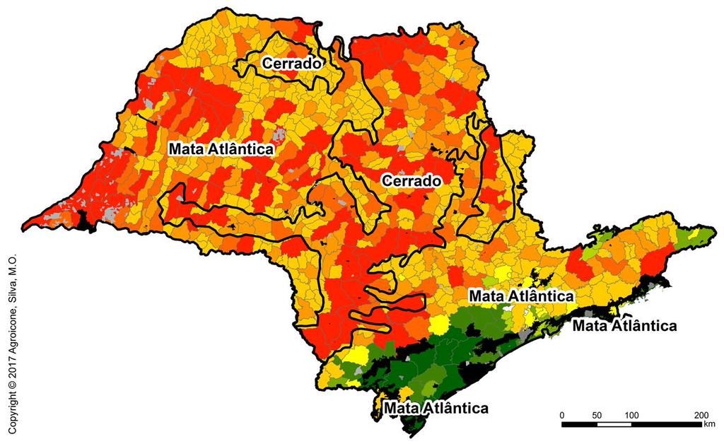 Área (mil hectares) Área ( mil hectares) SP e o Código Florestal Segundo maior déficit do país: contabiliza 2 milhões de hectares.