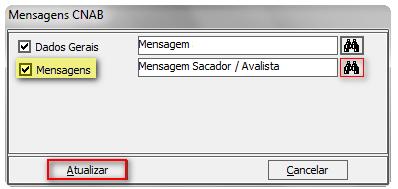 c) Observe que na tela apresentada foi incluída a nova opção Mensagens.