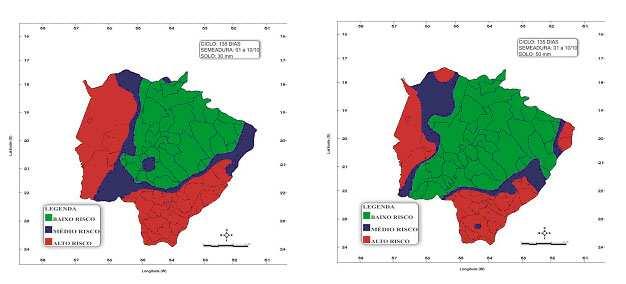 5. Conclusões O cultivo do arroz de terras altas em Mato Grosso do Sul terá uma maior probabilidade de sucesso em áreas localizadas no centro-norte do estado.