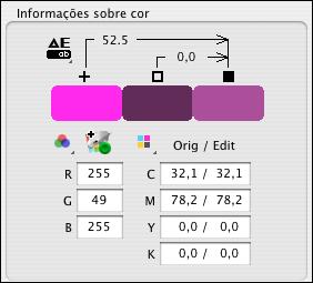 FIERY PROFILE EDITOR 55 A qualquer hora, você pode alternar entre as três guias Origem, Saída (original), Saída (editado) clicando em uma das guias, escolhendo a exibição desejada no menu Exibir ou