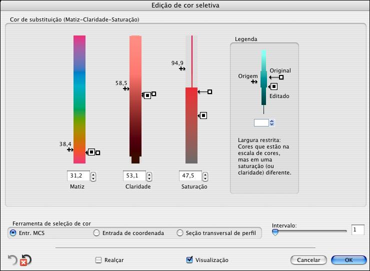 FIERY PROFILE EDITOR 63 Exemplo: Os tons de vermelho vivo estão saturados demais Esse é um exemplo de um perfil que renderiza tons de vermelho vivo excessivamente saturados.