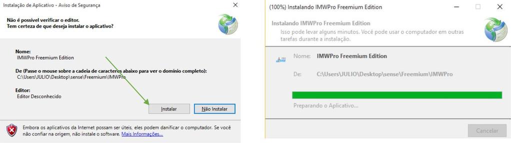 Instalação do IMWPro Freemium Nesta etapa você precisa baixar o imwpro.