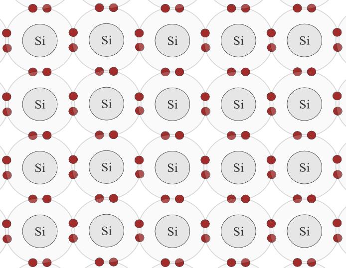 5. Sobre o cristal abaixo, marque a alternativa correta: ( A ) É um cristal semicondutor Intrínseco ( B ) É um cristal semicondutor extrínseco dopado negativamente; ( C ) É um cristal semicondutor