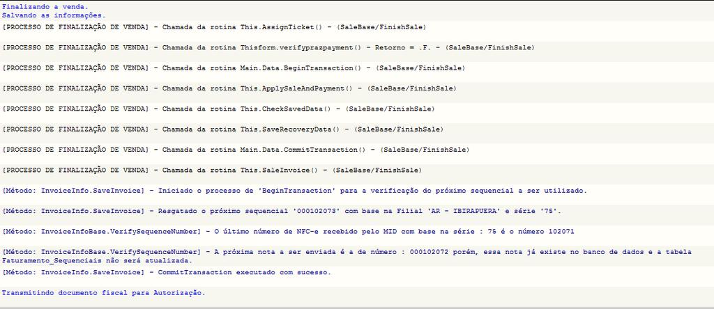 Melhorias no log do LinxPOS Mais informações para análise Sistema passou a gravar em seu log