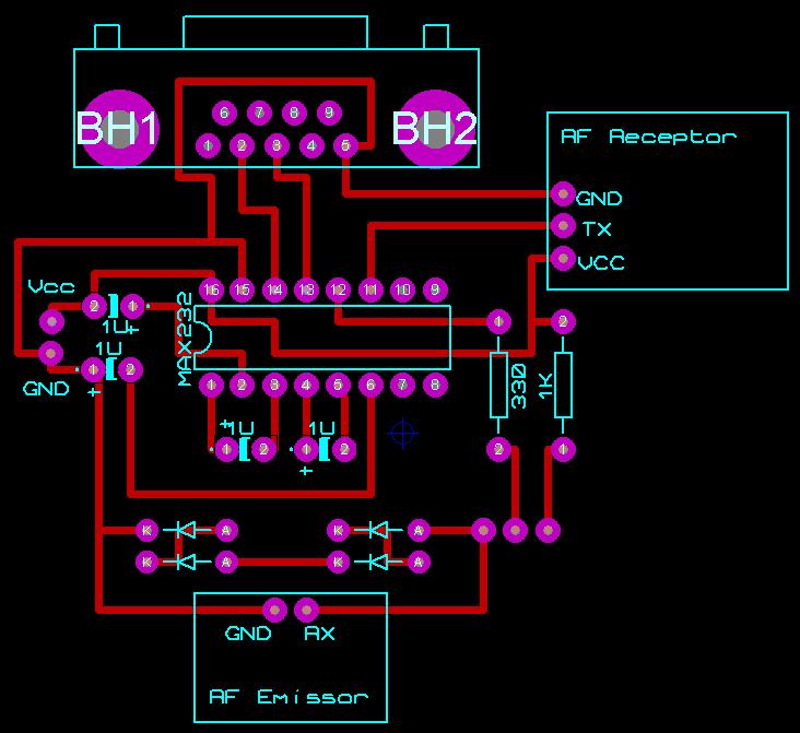 5. MÓDULOS DESENVOLVIDOS 5.1 Módulo RS232 com receptor RF Este módulo é utilizado para receber dados RF e enviar para o computador através da interface serial.