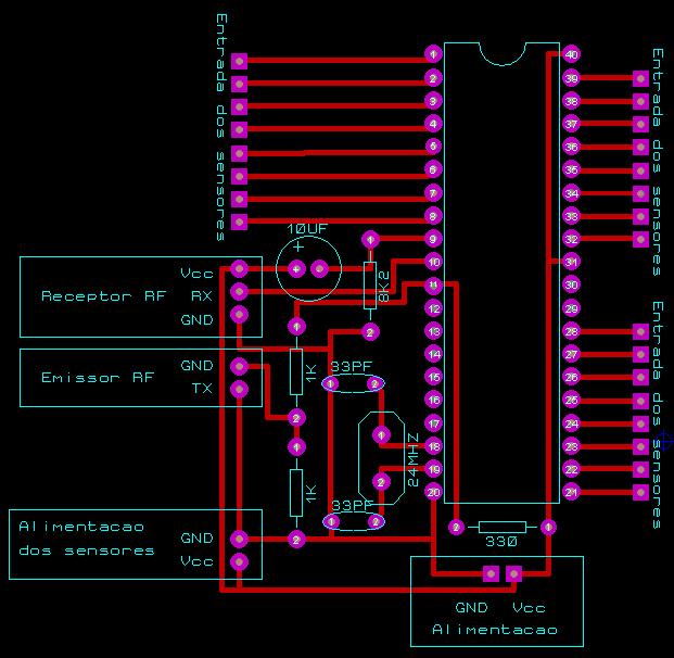 Figura 7 - Esquemático do circuito dos microprocessadores 5.