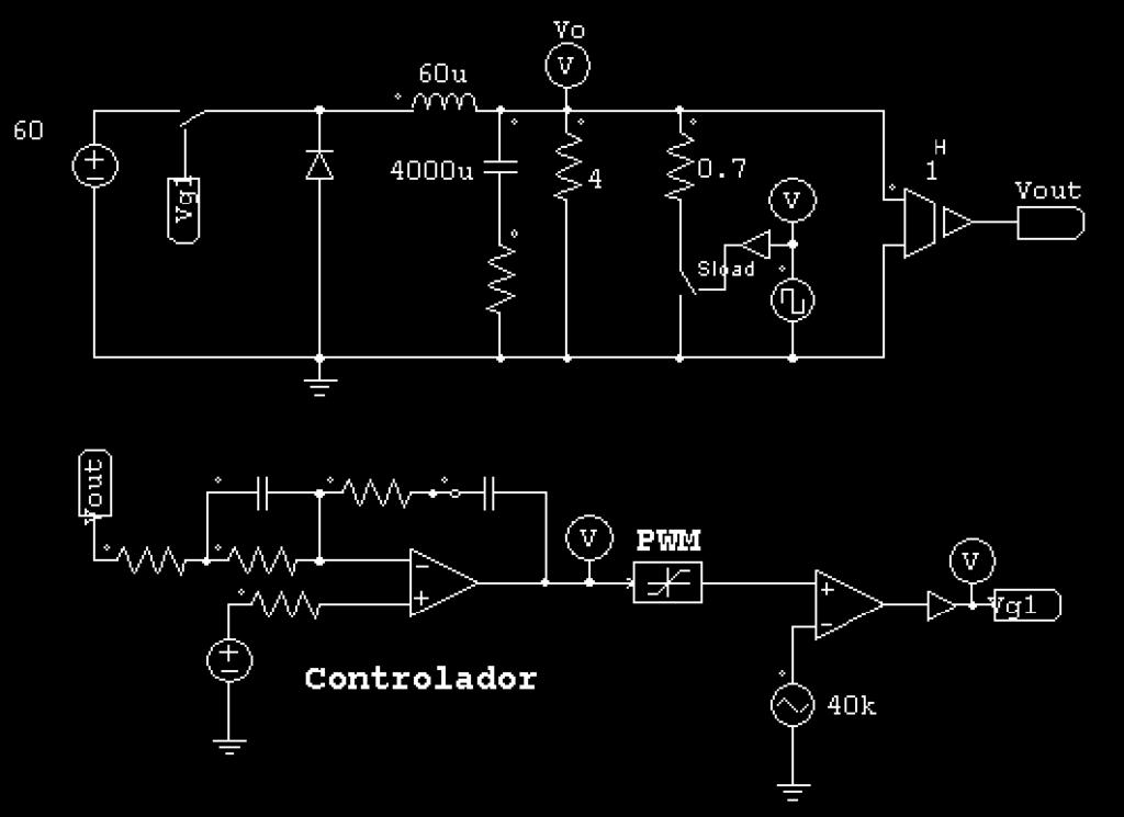 Método prático para o cálculo do controlador de um conversor Forward Vout = 12V Vin = 60V Pout = 240W s = 40kHz R1 =