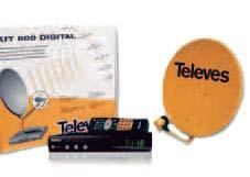 (C2-60) 23,00 G 9dBi BOSS OFF, 47dBi BOSS ON (Embalaje individual) SATÉLITE 7506 Kit SAT 800 Digital Universal: Parábola 800 + LNB