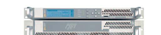 Entrada de satélite opcional (DVB-S/S2) e entrada terrestre RF (DVB-T/T2). Alta eficiência dos Amplificadores Ultra-wideband Doherty a partir de 400W. Opção GNSS embebido.