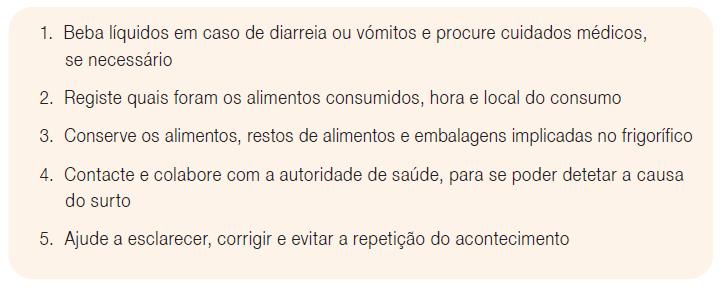 Prevenção das Toxinfeções alimentares O