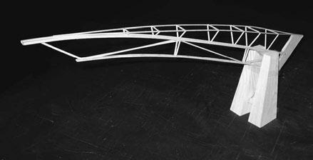 Maquete da Estrutura A seção inferior do Experience Music Project, de Frank Gehry, foi modelada para entendimento do sistema estrutural de sustentação dos painéis exteriores ondulantes.