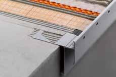 Sistemas de construção de terraços e varandas Schlüter -BARA-RAKE Schlüter -BARA-RAKE é um perfil de escoamento com bordo de gotejamento para a colocação numa betonilha pronta inclinada.